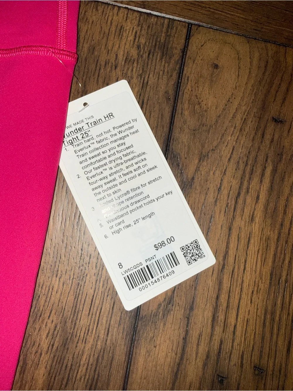 NWT Lululemon Wunder Train High-Rise Tight 25